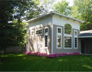 Sharon Lange's West Michigan art studio overlooking Spring Lake